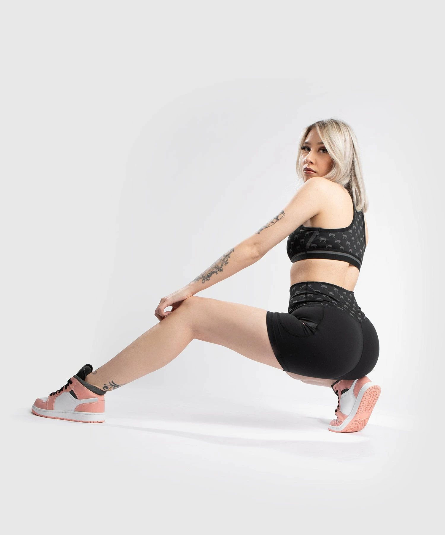 Venum Monogram Compression Shorts - For Women - Black/Pink Gold 4 Venum Monogram Compression Shorts - For Women - Black/Pink Gold - Image 2