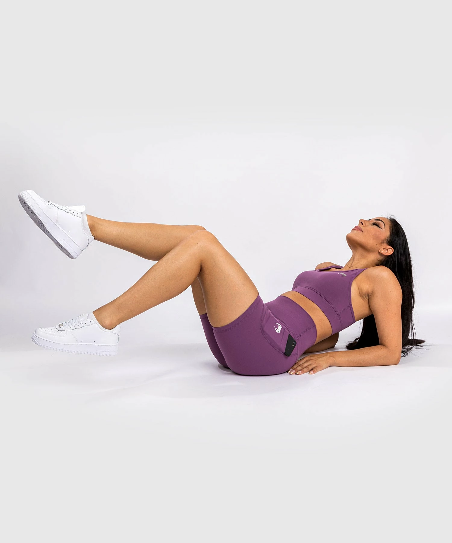 Venum Essential Women's Bike Shorts - Dusky Orchid/Brushed Silver 5 Venum Essential Women's Bike Shorts - Dusky Orchid/Brushed Silver - Image 3