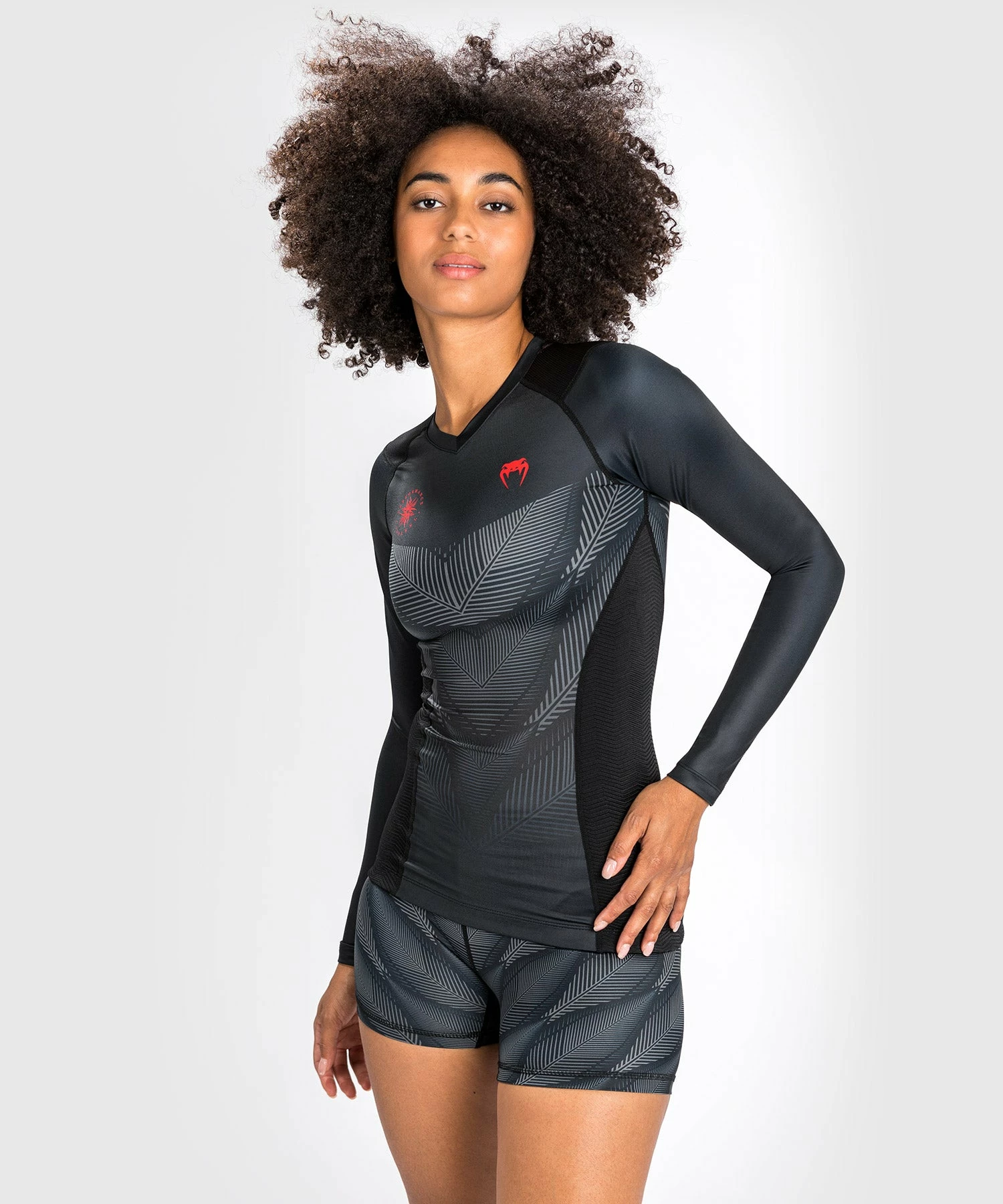 Venum Phantom Rashguard Long Sleeves - For Women - Black/Red 3 Venum Phantom Rashguard Long Sleeves - For Women - Black/Red