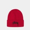 Stüssy Big Stock Cuff Beanie (Deep Red) -Venum Shop 132985 DPRD