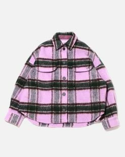 Atmos Pink Shaggy Big Check Jacket (Purple)