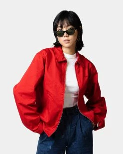 Atmos Pink Logo Embrodiered Collar Jacket (Red)