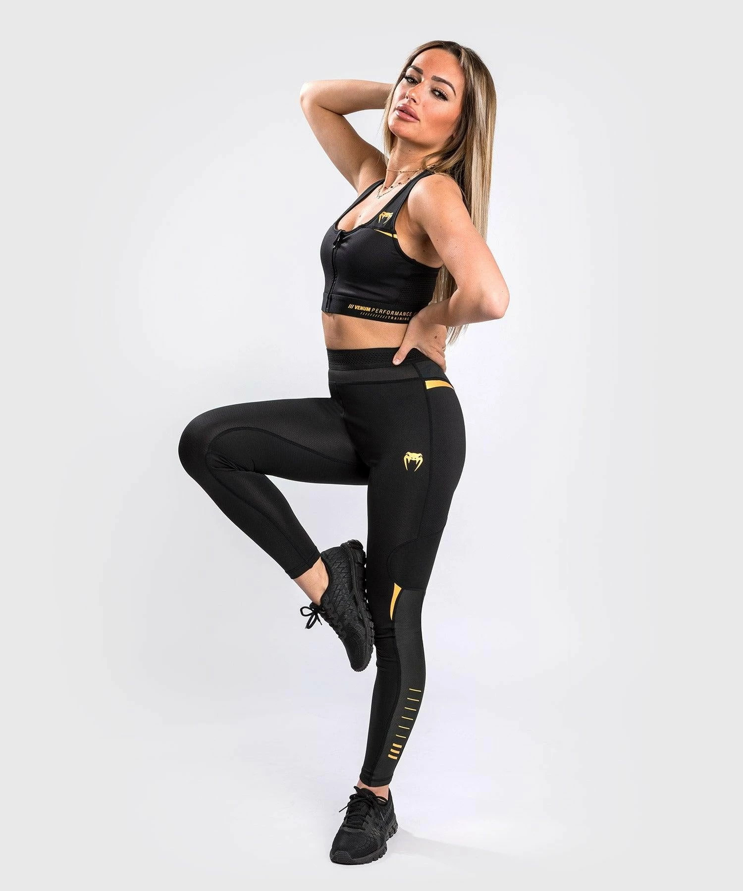 Venum Tempest 2.0 Leggings 7/8 - Black/Gold - Image 2