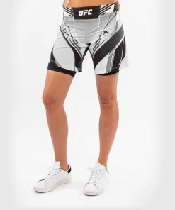 UFC Venum Authentic Fight Night Women's Shorts - Long Fit - White -Venum Shop 4 252F1 252F1 252F4 252F4114b7ba0dd0a4dc3daf200cda9d11674948f086 VNMUFC 00019 002 02