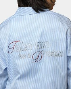 Atmos Pink Rhinestone Stripe Shirts (Sax) -Venum Shop 5