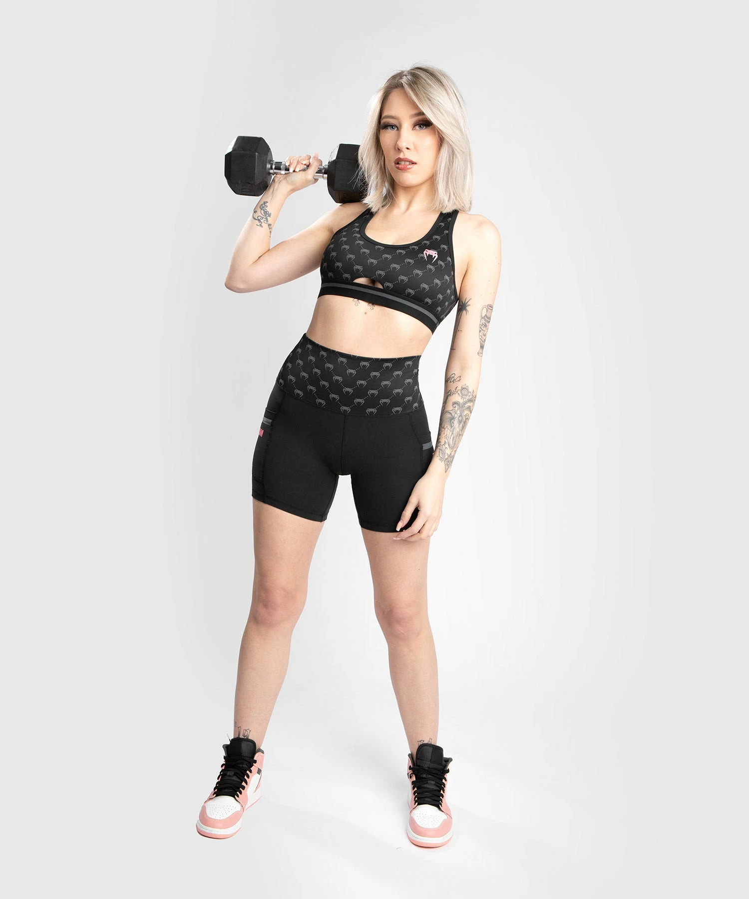 Venum Monogram Compression Shorts - For Women - Black/Pink Gold 7 Venum Monogram Compression Shorts - For Women - Black/Pink Gold - Image 5