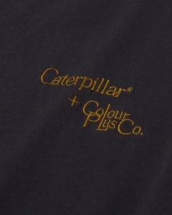Caterpillar + Colour Plus Co Embroidered C+C Crewneck Tee (Washed Black) -Venum Shop 7010040 13531 02
