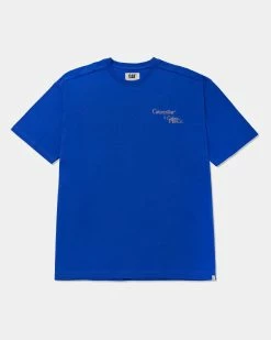 Caterpillar + Colour Plus Co Embroidered C+C Crewneck Tee (atmos Blue)