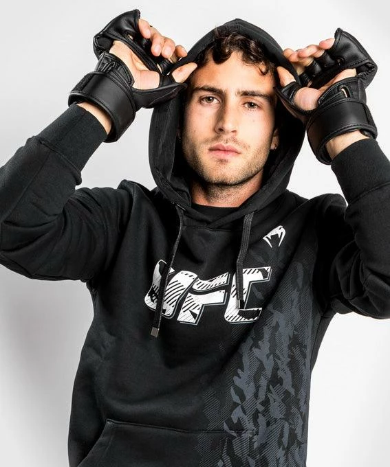 UFC Venum Authentic Fight Week Men's Pullover Hoodie - Black 3 UFC Venum Authentic Fight Week Men's Pullover Hoodie - Black