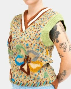 Andersson Bell Flower Garden Cutsewn Vest (Multi) -Venum Shop AnderssonBell Cardigan Green 03