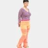 Andersson Bell Senya Color Block Knit Pats (Red | Orange) -Venum Shop AnderssonBell Pant Orange 02