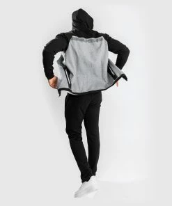 Venum Laser Evo 2.0 Hoodie - Light Heather Grey -Venum Shop HOODIES LASER EVO GREY BLACK 08