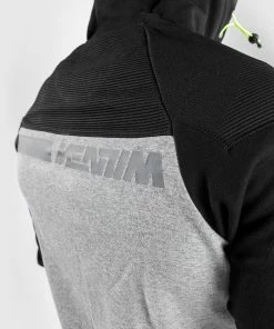 Venum Laser Evo 2.0 Hoodie - Light Heather Grey -Venum Shop HOODIES LASER EVO GREY BLACK 12