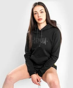 Venum Team 2.0 Hoodie - For Women - Black/Black -Venum Shop HOODIES TEAM2.0 LIGHT BLACK BLACK 11