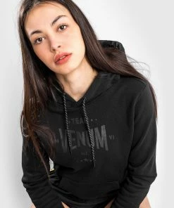 Venum Team 2.0 Hoodie - For Women - Black/Black -Venum Shop HOODIES TEAM2.0 LIGHT BLACK BLACK 13