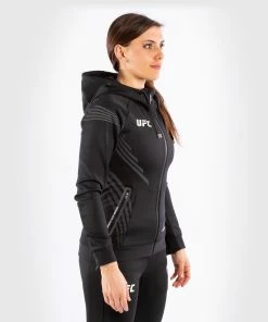 UFC Venum Personalized Authentic Fight Night Women's Walkout Hoodie - Black -Venum Shop HOODY FEMME DROIT 01b 1