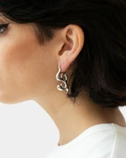 Hannah Jewett Succulent Flame Earrings Sterling Silver -Venum Shop HannahJewett sq4684016 2 03