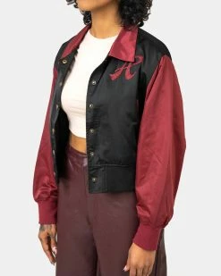 Honor The Gift Co Women's Stadium Jacket (Maroon) -Venum Shop Look 6 Top 03