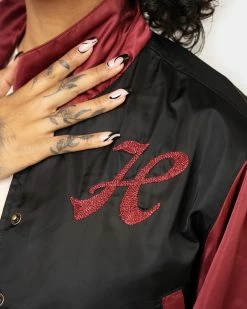 Honor The Gift Co Women's Stadium Jacket (Maroon) -Venum Shop Look 6 Top 04