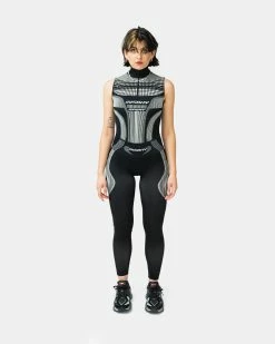 MISBHV Sport Active Quarter-Zip Bodysuit (Black | White) -Venum Shop MISBHV Top Black 02