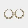 Seville Michelle Plain Gold Bamboo Hoop Earrings -Venum Shop SEVILLEMICHELLE SMJ PGB 01