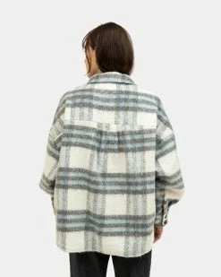 Atmos Pink Shaggy Big Check Jacket (Blue | White | Grey) -Venum Shop SS 00682