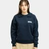 Atmos Pink Collared Sweat Top (Navy)