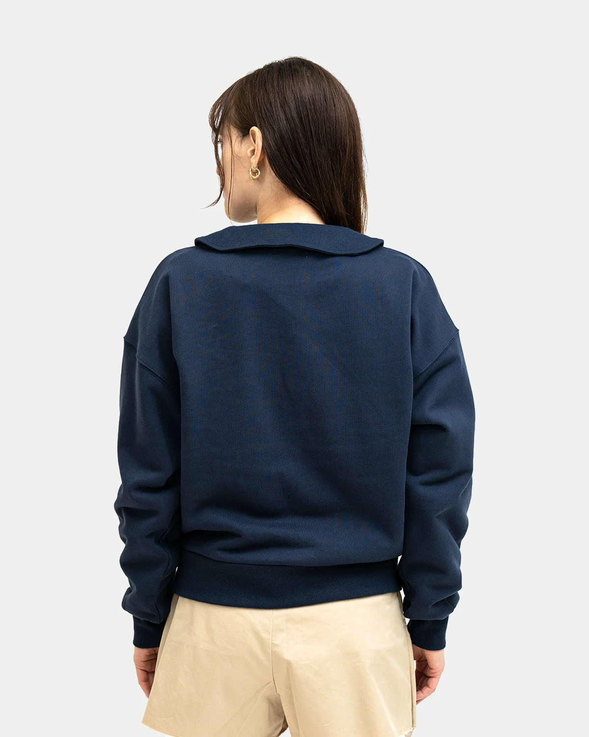 Atmos Pink Collared Sweat Top (Navy) 5 Atmos Pink Collared Sweat Top (Navy) - Image 3