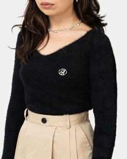 Atmos Pink Design Feathered Sweater Bodysuit (Black) -Venum Shop SS 08577