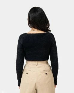 Atmos Pink Design Feathered Sweater Bodysuit (Black) -Venum Shop SS 08578