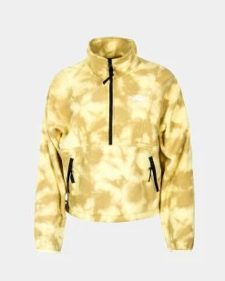 The North Face W Printed TKA Attitude 1/4 Zip Fleece (Yellow)