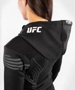 UFC Venum Fighters Authentic Fight Night Women's Walkout Hoodie - Black -Venum Shop VNMUFC 00013 001 11 1 1 1