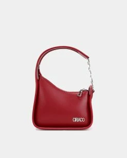 Ciriaco Ashley Minimalist Baguette 2.0 Handbag (Maroon)