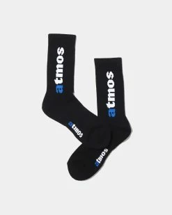 Atmos USA Atmos Jacquard Logo Socks (Black)