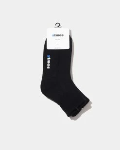 Atmos USA Atmos Quarter 2P Socks (Black | Black)