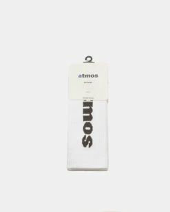 Atmos USA Atmos Jacquard Logo Socks (White) -Venum Shop atmos ATM PA S010 WHT 01