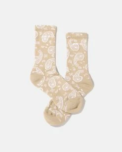 Atmos USA Atmos Paisley Socks (Beige | White)