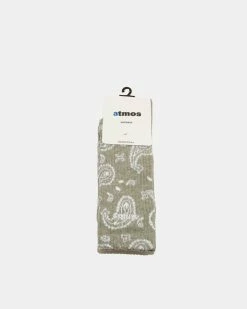 Atmos USA Atmos Paisley Socks (Grey | White) -Venum Shop atmos ATM PA S012 GRY 01