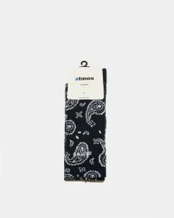 Atmos USA Atmos Paisley Socks (Navy | White) -Venum Shop atmos ATM PA S012 NVY 01