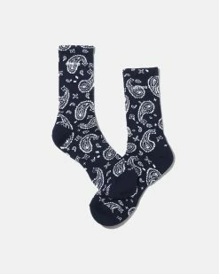 Atmos USA Atmos Paisley Socks (Navy | White)