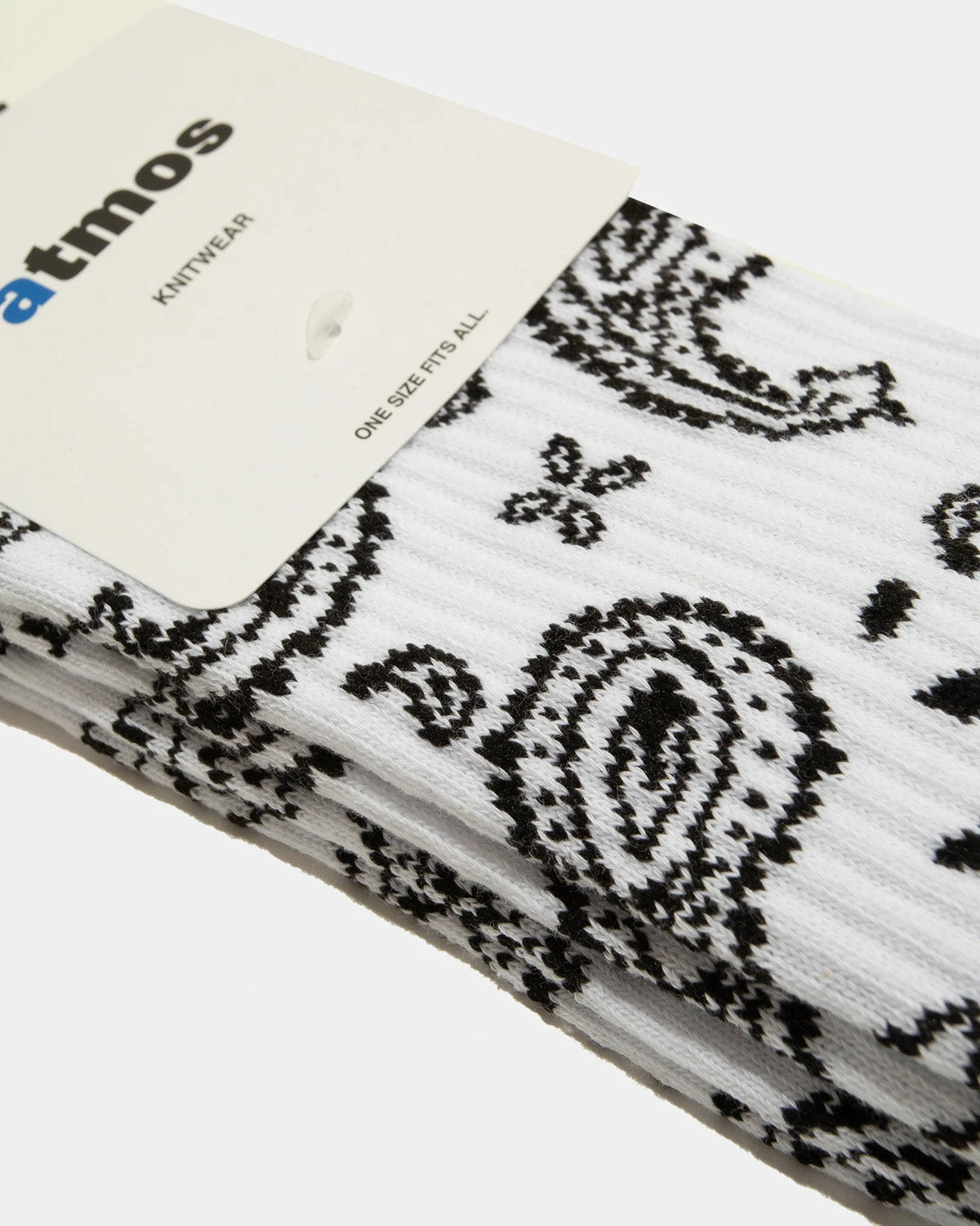Atmos USA Atmos Paisley Socks (White | Black) 4 Atmos USA Atmos Paisley Socks (White | Black) - Image 2