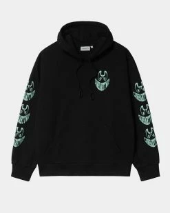 Carhartt WIP Grin Hooded Sweatshirt (Black)