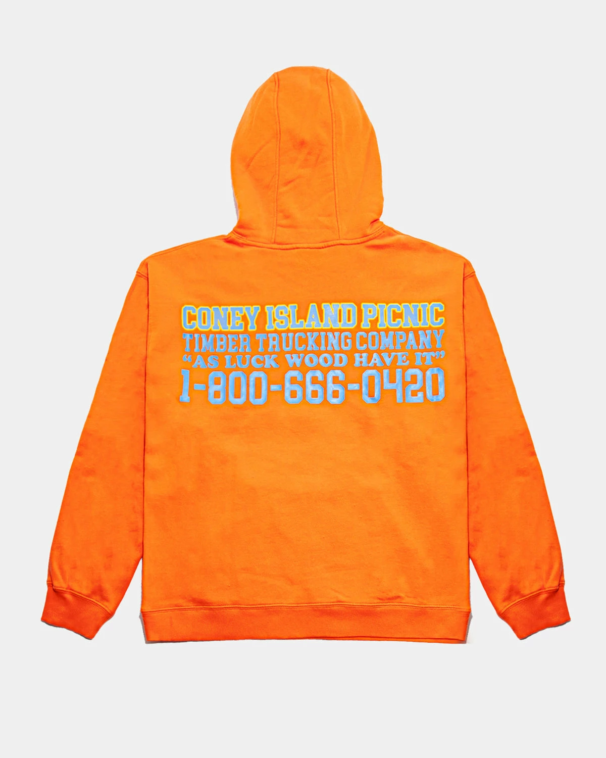 Atmos X Coney Island Picnic Timber Trucking PO Hoodie (Orange) 4 Atmos X Coney Island Picnic Timber Trucking PO Hoodie (Orange) - Image 2