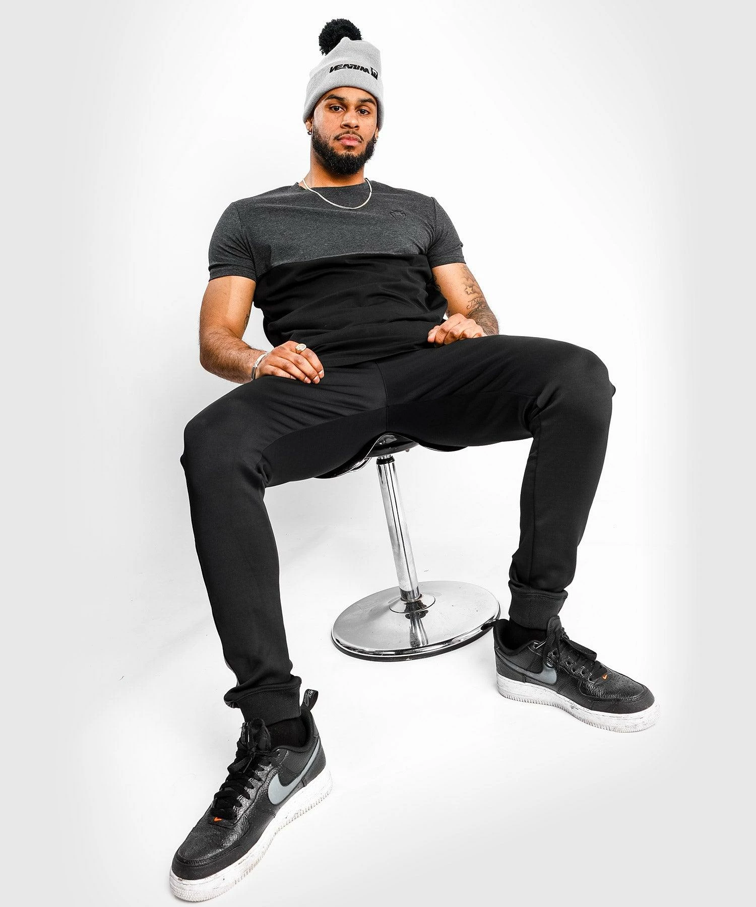 Venum Laser T-Shirt - Black/Heather Grey - Image 6