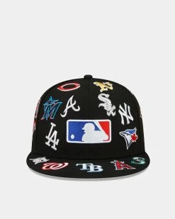 NEW ERA 5950 All Over Patch MLB Logos (Black)