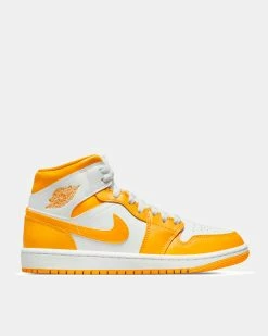 W Air Jordan 1 Mid (White | University Gold)