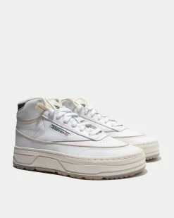 Reebok Club C Geo Mid (White | Chalk | Dark Green) -Venum Shop reebok gz4936 02