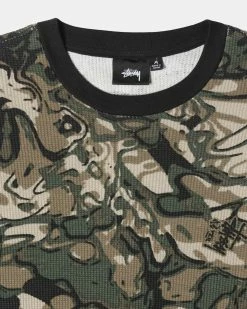 Stüssy Basic Stock Long Sleeve Thermal (Camo) -Venum Shop stussy 1140314 camo 03