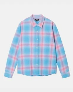Stüssy Hellshire Plaid Shirt (Blue)