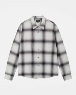 Stüssy Hellshire Plaid Shirt (Grey)